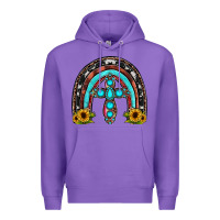 Purple cross rainbow Premium Hoodie - JahusDesignShop