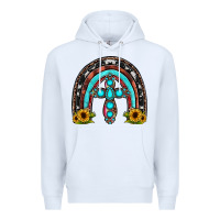 White cross rainbow Premium Hoodie - JahusDesignShop