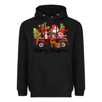 Black merry christmas truck gnomies Heavyweight Hoodie - CowGirlArtShop