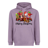 Lavender merry christmas truck gnomies Heavyweight Hoodie - CowGirlArtShop