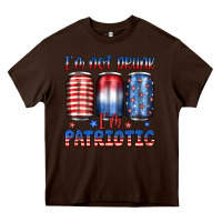 Chocolate Brown i'm not drunk i'm patriotic Heavy Core Tee - JahusDesignShop