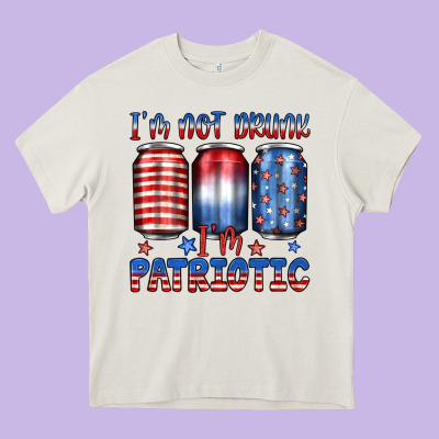 I'm Not Drunk I'm Patriotic Heavy Core Tee Designed By Jahusdesignshop