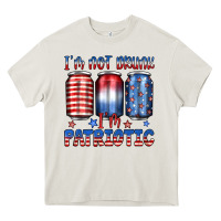 Cream i'm not drunk i'm patriotic Heavy Core Tee - JahusDesignShop