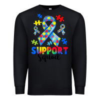 Black support squad autism Premium Sweatshirt - CowGirlArtShop