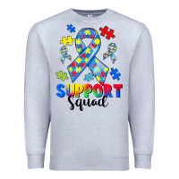 Heather Grey support squad autism Premium Sweatshirt - CowGirlArtShop