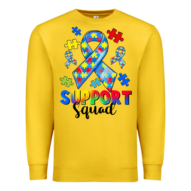 Support Squad Autism Premium Sweatshirt by CowGirlArtShop | Teevron
