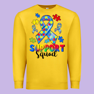 Support Squad Autism Premium Sweatshirt Designed By Cowgirlartshop