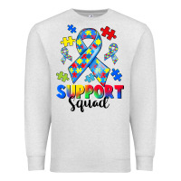 Oatmeal Heather support squad autism Premium Sweatshirt - CowGirlArtShop
