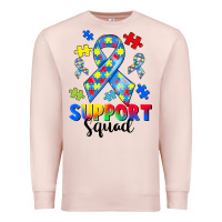 Pale Pink support squad autism Premium Sweatshirt - CowGirlArtShop