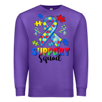 Purple support squad autism Premium Sweatshirt - CowGirlArtShop