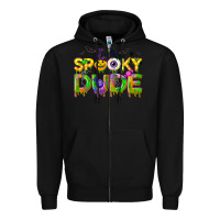 Black spooky dude Zipper Hoodie - NancyCooperArtShop