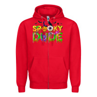 Red spooky dude Zipper Hoodie - NancyCooperArtShop