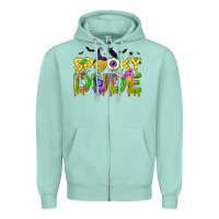 Seafoam spooky dude Zipper Hoodie - NancyCooperArtShop