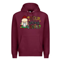 Burgundy you serious gnomie Premium Hoodie - CowGirlArtShop
