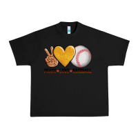 Black peace love baseball Urban Heavy Tee - AdoDesignShop