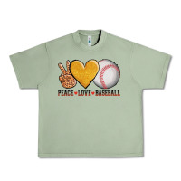 Oil Green peace love baseball Urban Heavy Tee - AdoDesignShop