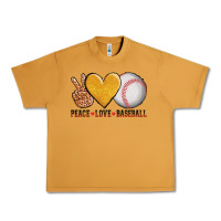 Peanut Butter peace love baseball Urban Heavy Tee - AdoDesignShop