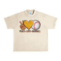 Sandshell peace love baseball Urban Heavy Tee - AdoDesignShop
