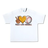White peace love baseball Urban Heavy Tee - AdoDesignShop