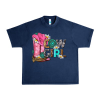 Navy western cowgirl Urban Heavy Tee - NancyCooperArtShop