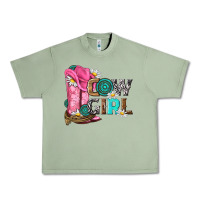 Oil Green western cowgirl Urban Heavy Tee - NancyCooperArtShop