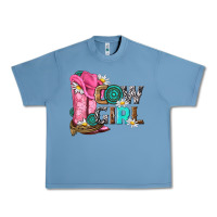 Pebble Blue western cowgirl Urban Heavy Tee - NancyCooperArtShop