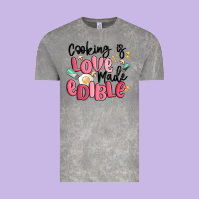 Cooking Is Love Made Edible Vintage Tee Designed By Maliassmallbusiness