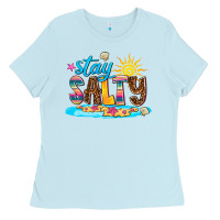 Baby Blue stay salty Ladies Tee - AdoDesignShop