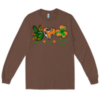 Chestnut Peace Love St.Patrick's Day Long Sleeve Tee - BundleAndBundleShop