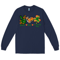 Navy Peace Love St.Patrick's Day Long Sleeve Tee - BundleAndBundleShop