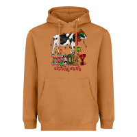 Meerkat mooey christmas cow Heavyweight Hoodie - CowGirlArtShop