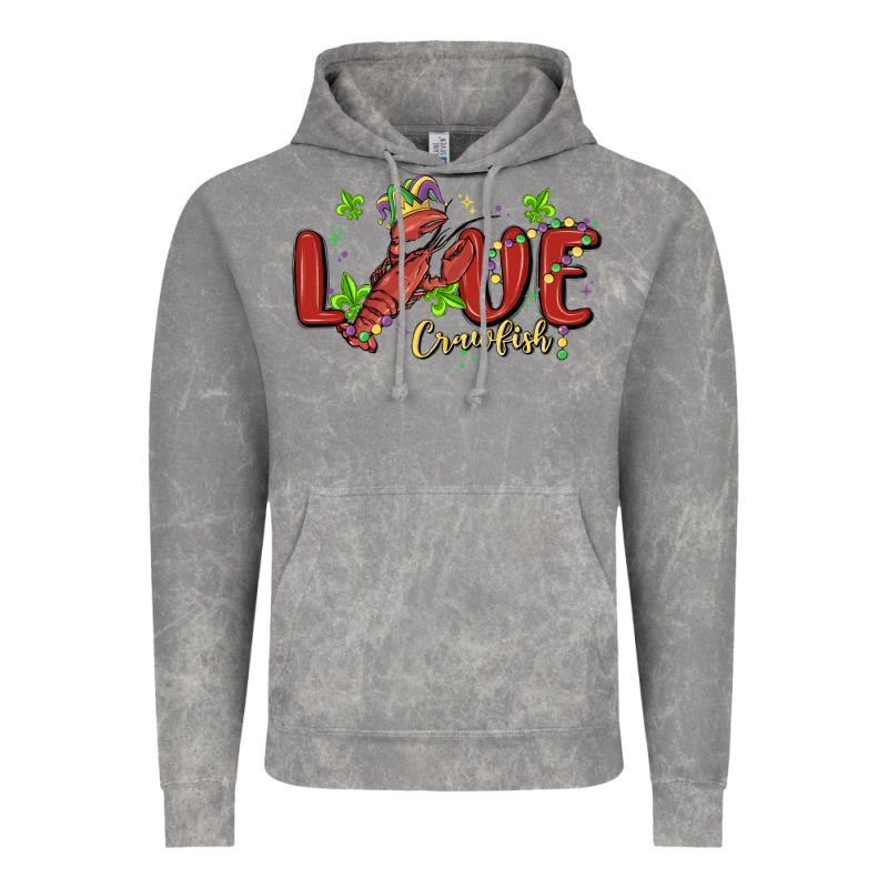 Mardi Gras Love Crawfish Vintage Hoodie by MaliasSmallBusiness | Teevron