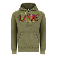 Vintage Olive mardi gras love crawfish Vintage Hoodie - MaliasSmallBusiness