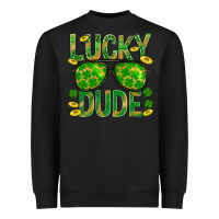 Black Lucky Dude St Patricks Heavyweight Sweatshirt - BundleAndBundleShop
