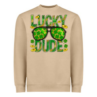 Mushroom Lucky Dude St Patricks Heavyweight Sweatshirt - BundleAndBundleShop