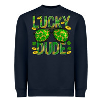 Navy Lucky Dude St Patricks Heavyweight Sweatshirt - BundleAndBundleShop