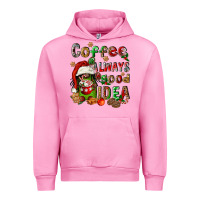 Fuchsia Pink coffee is always a good idea Urban Hoodie - FaDigitalArtStudio
