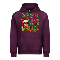 Mauve Wine coffee is always a good idea Urban Hoodie - FaDigitalArtStudio