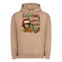 Pigment Burro coffee is always a good idea Urban Hoodie - FaDigitalArtStudio