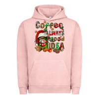 Pigment Salmon coffee is always a good idea Urban Hoodie - FaDigitalArtStudio