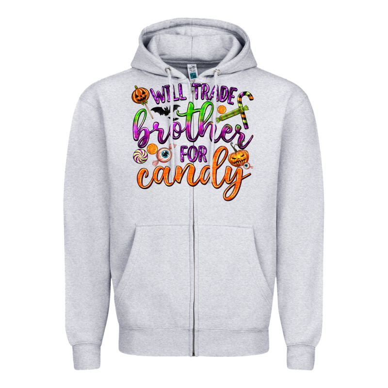 Will Trade Brother For Candy Zipper Hoodie by texasbilliewilder | Teevron