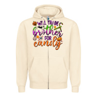 Sandshell Will Trade Brother for Candy Zipper Hoodie - texasbilliewilder