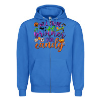 True Royal Will Trade Brother for Candy Zipper Hoodie - texasbilliewilder