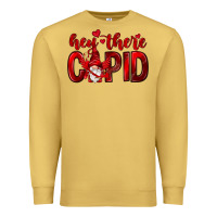 Antique Gold Hey there Cupid Valentine's Day Premium Sweatshirt - HowdyJamesFarm