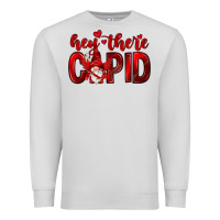 Dove Grey Hey there Cupid Valentine's Day Premium Sweatshirt - HowdyJamesFarm