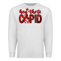 Oatmeal Heather Hey there Cupid Valentine's Day Premium Sweatshirt - HowdyJamesFarm