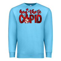 Ocean Blue Hey there Cupid Valentine's Day Premium Sweatshirt - HowdyJamesFarm