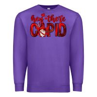 Purple Hey there Cupid Valentine's Day Premium Sweatshirt - HowdyJamesFarm