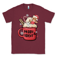 Burgundy merry and bright Classic Tee - MaliasSmallBusiness