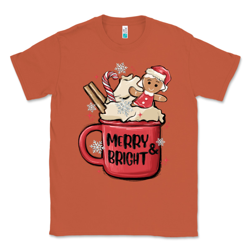 Merry And Bright Classic Tee by MaliasSmallBusiness | Teevron